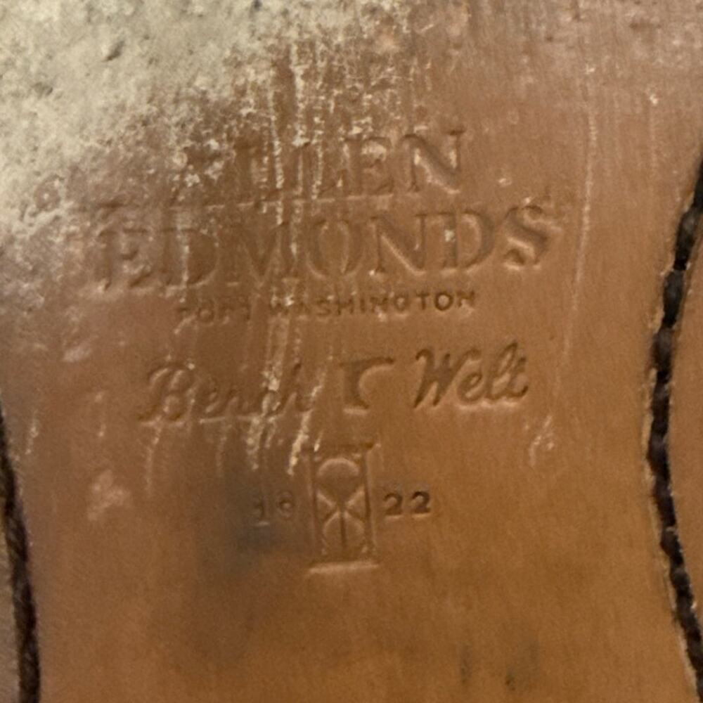 Allen Edmonds Bench Welt Cap Toe Brown Leather Oxford Dress Shoes Size 10 - Picture 6 of 7